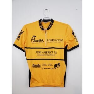 (Ju) Zara Cycling Jersey Men's Size L Yellow Short Sleeve